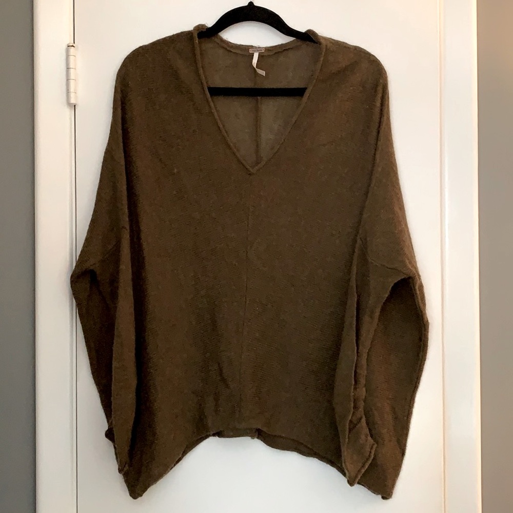 Free People Olive Dolman Sweater (S)